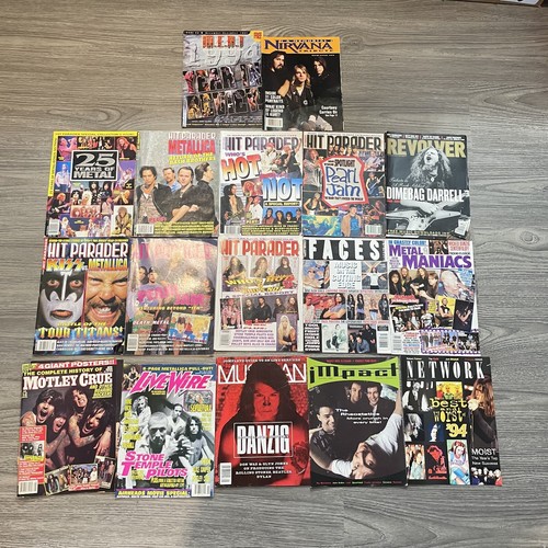 Vintage Lot of Rock & Roll Magazines Hit Parader Metal Maniac Live Wire Revolver