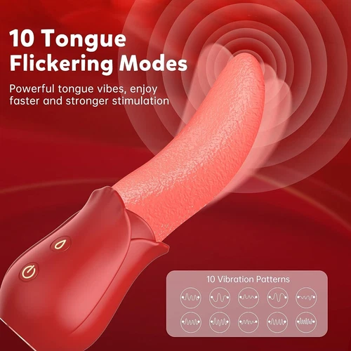 Waterproof-Tongue-Licking-Handheld-for-Women-Personal-Body-Stimulator-Massager - Picture 1 of 10