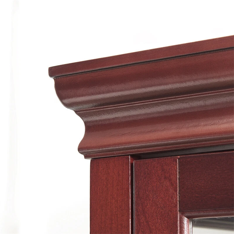 Vitrina de curiosidades iluminada con puerta de vidrio templado y estantes ajustables Foto 4 de 4