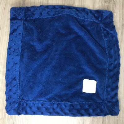 Carters Little Blanket of Mine Dark Blue Minky Dot Lovey 15  Security Blanket