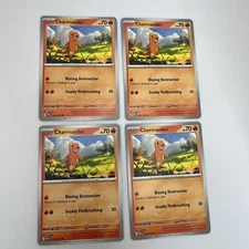 Pokemon TCG Scarlet And Violet 151 Charmander 004/165 Playset x4 Card Set
