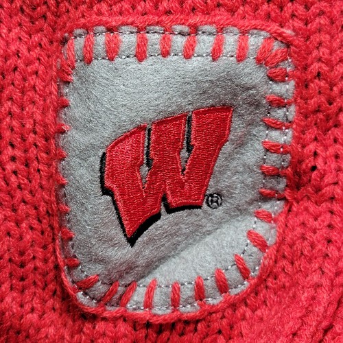 Meesh & Mia Wisconsin Badgers rote Strickjacke Wickelpullover Gr. M - Bild 4 von 10