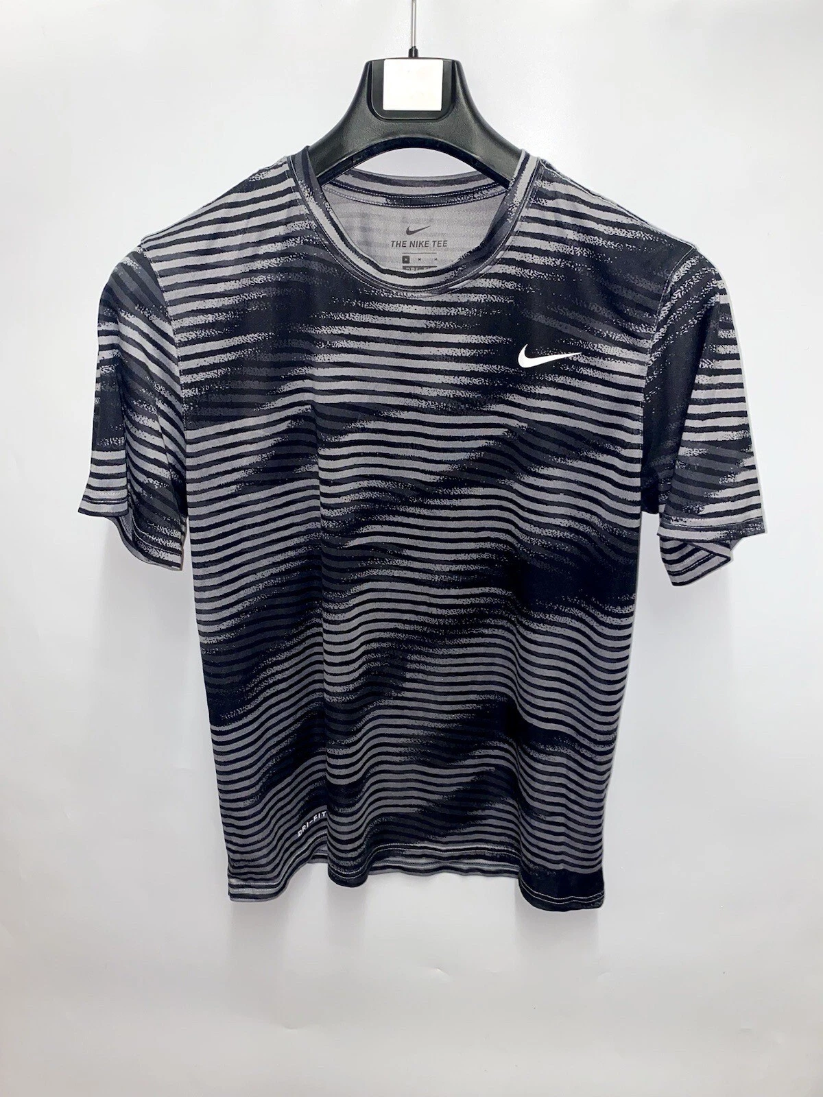 Nike Running Gym Dri-Fit Mens Legend All Over Print T-Shirt - Grey - Medium