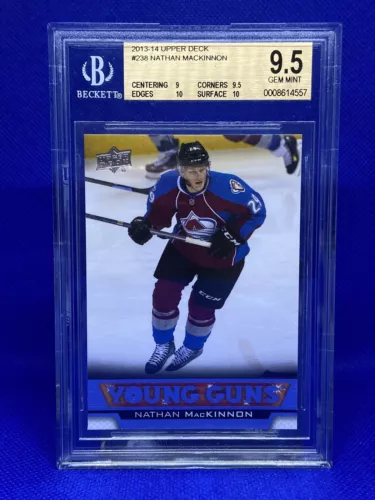 2013 Upper Deck Young Guns Nathan MacKinnon Rookie RC #238 BGS 9.5 (two sub 10s)