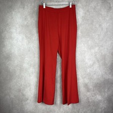 House Of CB Nayeli High Waisted Flare Wide Leg Trousers In Red Size UK L