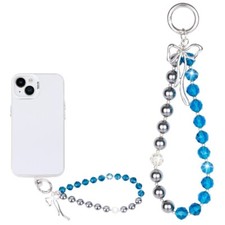 Pearl Beaded Phone Wrist Strap Cellphone Lanyard Hands-Free Wristlet Bracelet