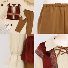 Boys Suit Costume Set Carnival Outfit Vampire Stage Long Sleeve Masquerade Top