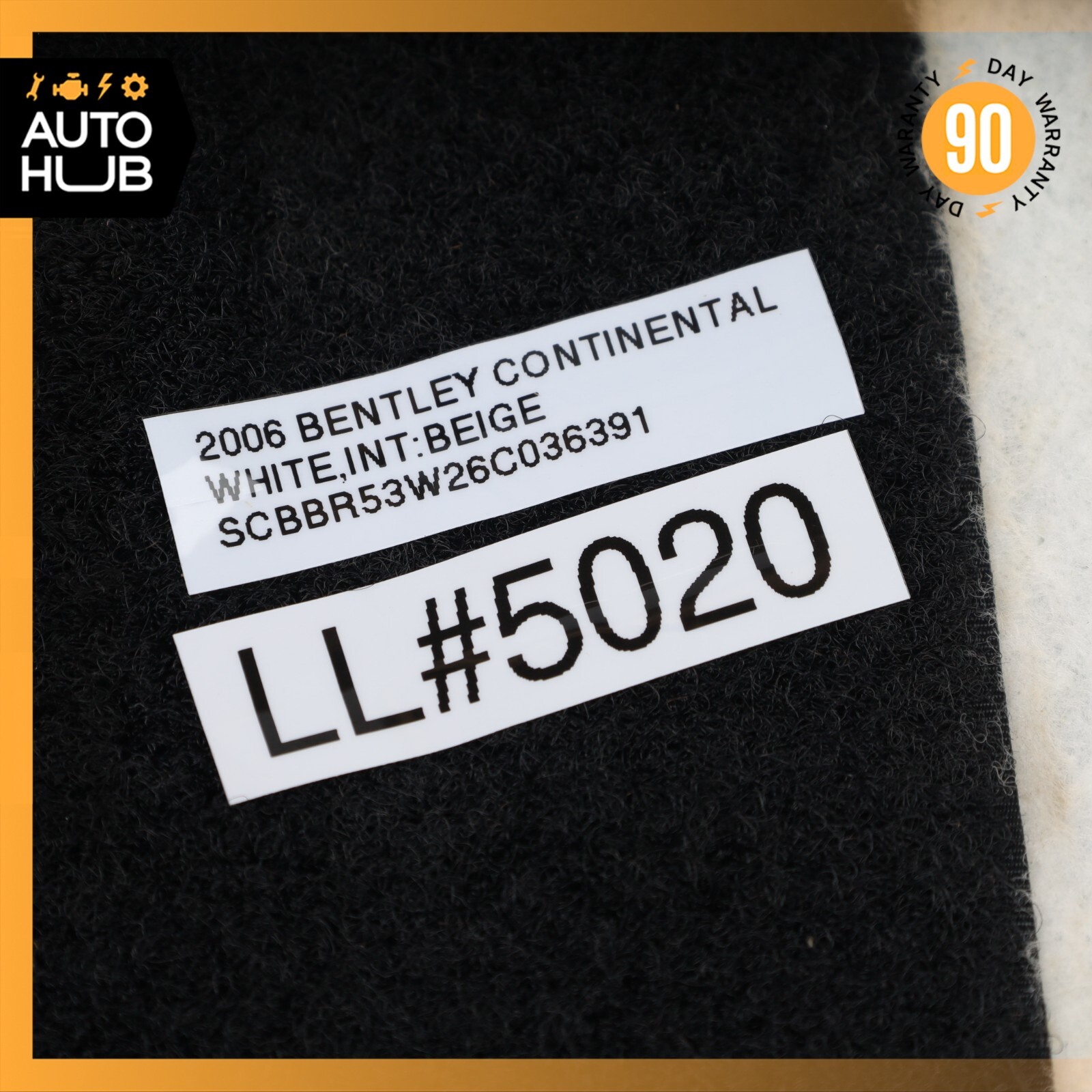 Bentley Continental Flying Spur Front Left Side Seat Upper Back Cushion OEM 80k
