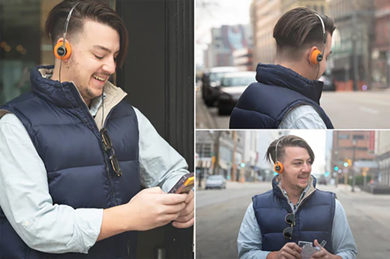 Koss X Retrospekt P/21 Retro Orange Foam On-Ear Headphones Used