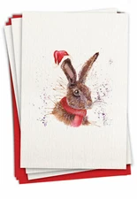 3 Pack Christmas Greeting Cards w/ Envelopes Wildlife Expressions - Rabbit