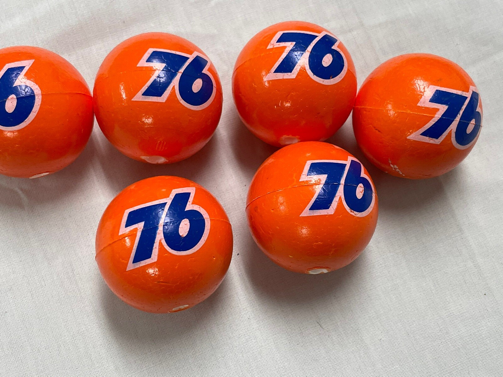 (6) RARE vintage Union 76 Ball 2" original Antenna Topper Unocal