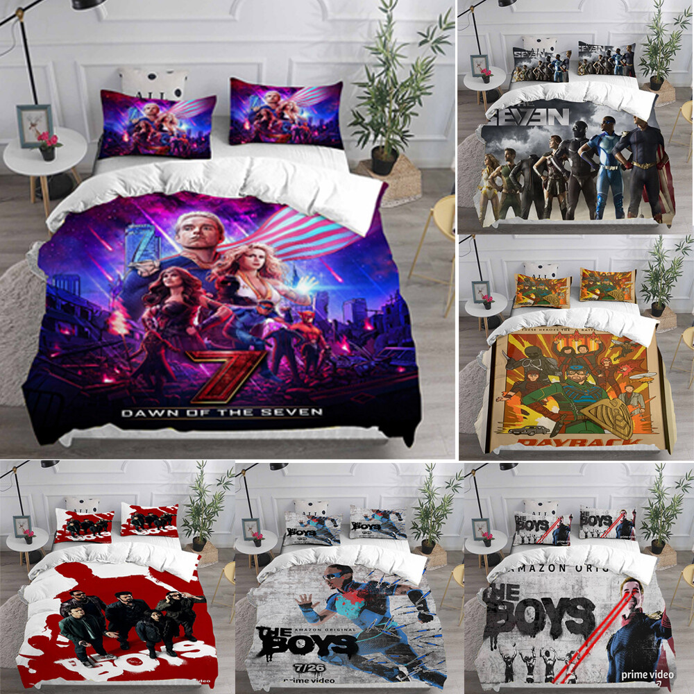 The Boys The Homelander Deep Duvet Cover Bedding Set Superhero Pillowcase  Quilt