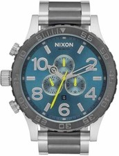 Nixon Herren 51-30 Chronograph Quarzuhr A083-2304 Edelstahl 51mm Zifferblatt