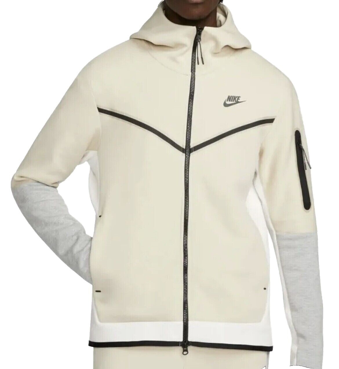 nike tech tracksuit cream