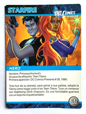DC COMICS THE NEW 52 Card PERU 2017 #081 STARFIRE | eBay
