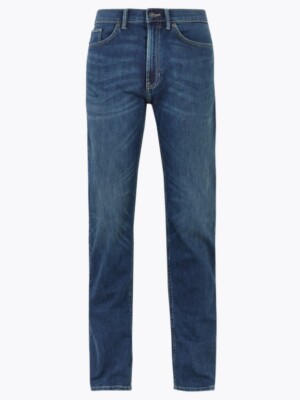 Ex M&S gerade Herrenjeans Reg Fit Stretch 360 Flex Hose Marks & Spencer