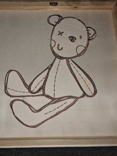 Childrens Room Teddy Bear Wall Canvas Brown & Creme - Picture 10 of 10