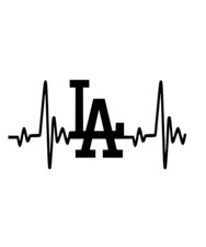 Los Angeles Dodgers Heartbeat Vinyl Decal Window Truck Sticker Laptop