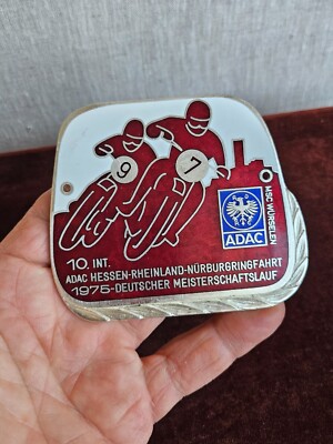 Insigne émaillé Vintage – Rallye ADAC Hesse Rhénanie 1975 – Auto/Moto