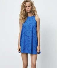 FINAL SALE- ZARA Short Blue Dress - Size M