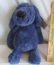 Aurora Blue Dexter Puppy Dog Navy Huggle Buddies Plush 14" Stuffed Animal Tags