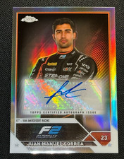 Juan Manuel Correa 2023 Topps Chrome Formula 1 F2 Auto Signed Van Amersfoort