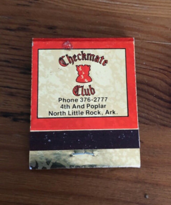 Checkmate Club Matchbook, Little Rock, Arkansas. Unstruck | eBay