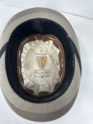 Vintage CAVANAGH Felt Hat Vintage Ladies 7 Derby Bowler Riding Helmet