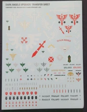 Dark Angels Transfer Sheet from Upgrades kit Warhammer 40K Space Marines Angel