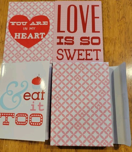Sonoma Mini 3 Notebooks Journal Set Lined Paper Cupcake Hearts Love - Picture 2 of 6