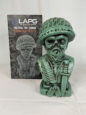Tactical Tiki Zombie Mug Zombie Bust Knife Bullets Tiki Mug LAPG Green Glaze