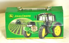 John Deere Kid's Tool Box Metal Tin Container Plastic Wrench Handle
