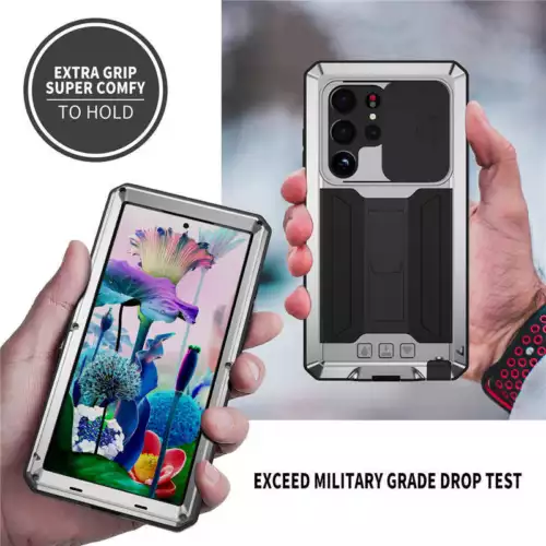 Metal Gorilla Glass Hybrid Waterproof Case Cover f Samsung S25Edge S24 S25 Ultra - Picture 36 of 52