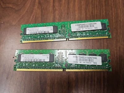 RAM MEMORY - QIMONDA 1GB (2x512MB) HYS64T64000HU-3.7-A DDR2 PC2-4200U 1Rx8