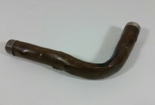 Vintage Burl Wood Cane / Umbrella Handle w/ Sterling Silver End Caps