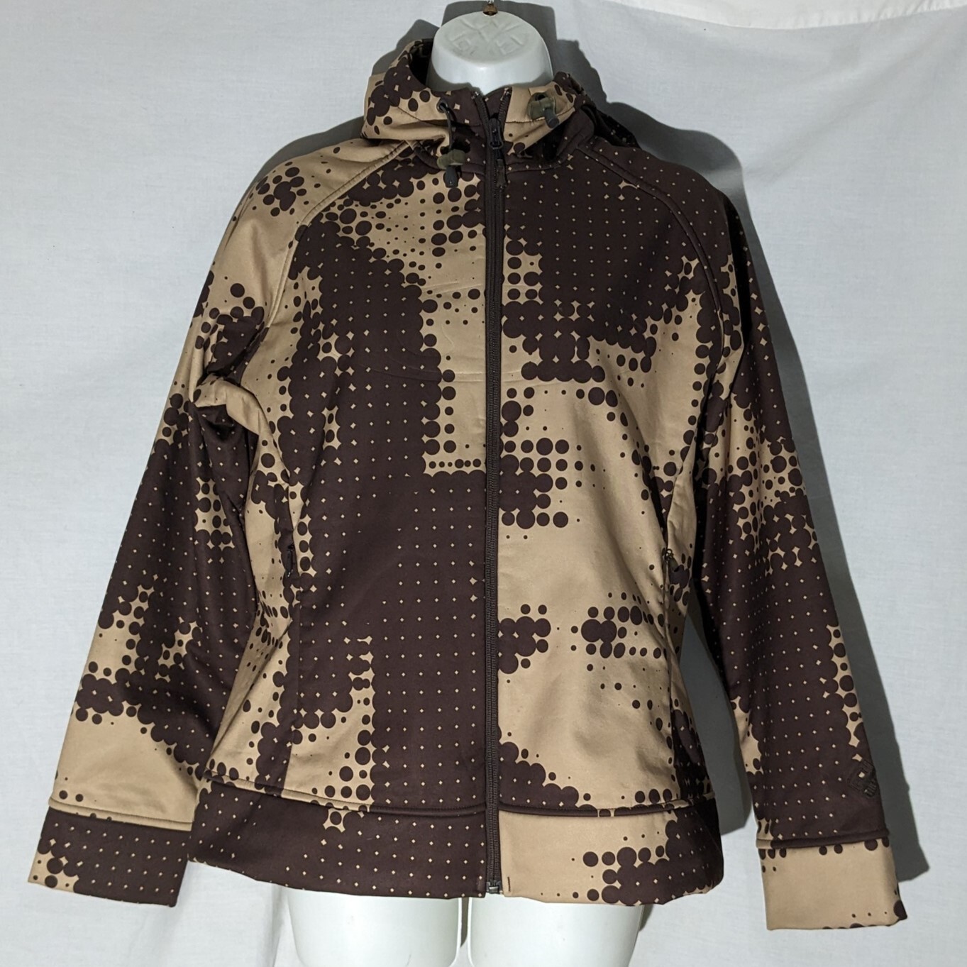 Raro Salomon Pixellated Hendrix Snowboard Giacca da sci Donna M Cappuccio Marrone