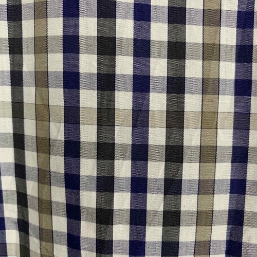Paul & Shark Yachting Club Men's Size 46 Gingham Plaid Blue Tan L/S Button Down - Picture 5 of 10