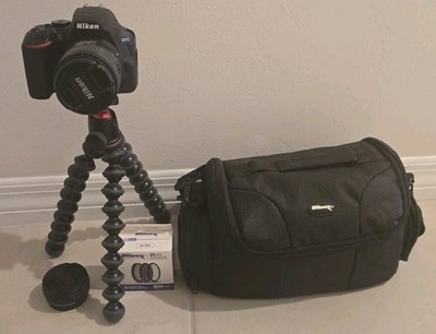 Nikon D3500 DSLR Camera with 18-55mm and Wide Angle Macro 52mm - No Charger