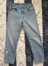 Vintage 80s Levi's 501 Jeans Actual 30x28 Made in USA Distressed Light Wash
