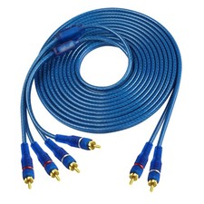 MEIRIYFA RCA Car Audio Cable Y Splitter Adapter Cord 2 Channel to 4 Channel R...