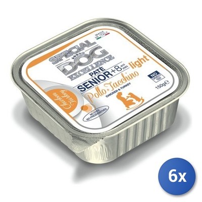 6x Patè Für Hunde Monge 6048 Special Dog Excellence Weiß