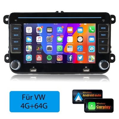 Android 15 Autoradio Carplay GPS RDS 4G+64G Für VW GOLF 5 6 Plus Passat Touran