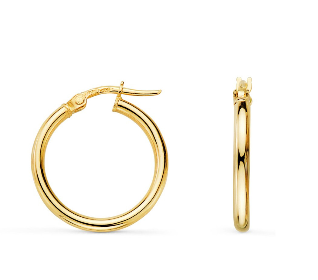 Boucles d'oreilles créole en or jaune 18 carats 19mm | Le cadeau précieux idéal