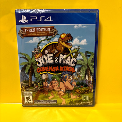 JOE AND MAC Caveman Ninja T-Rex Edition PS4 JOE & MAC Playstation 4 Game NEW 