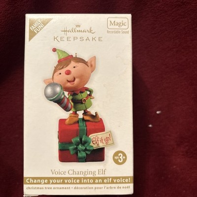 New NRFB Hallmark Ornament 2012 Magic Voice Changing Elf Family Fun Recordable