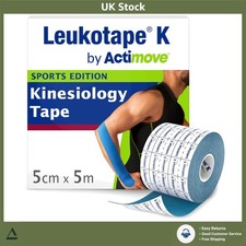 Elastic Kinesiology Sports Tape Water Resistant Muscle Support Blue 5cm x 5m 3.20 per metre