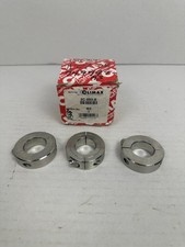 Lot of 3 Climax 2C-093-S Two-Piece Split Clamp Collar Stainless Steel 15/16" ID