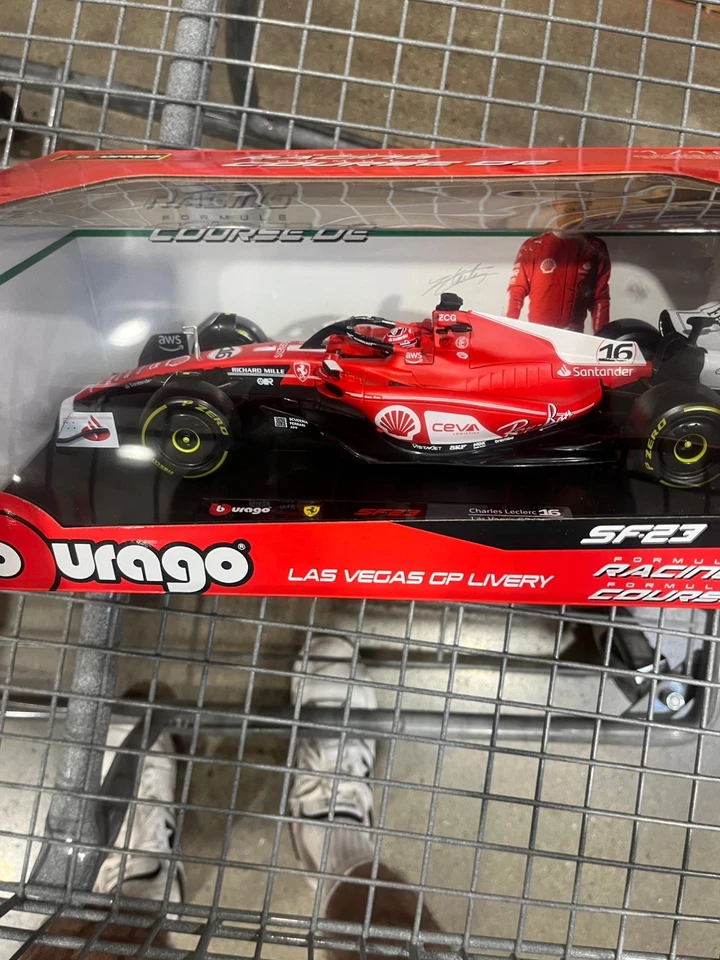 Burago 1:18 Ferrari SF-23 Charles Leclerc Las Vegas GP Livery F1 Diecast Model. - Image 2 of 4