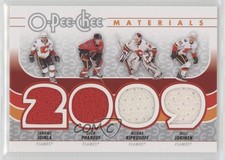 2009 O-Pee-Chee OPC Quad Materials Olli Jokinen Miikka Kiprusoff #J-FLAM HOF 9ki