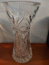 Sehr masive (3,3 Kg) geschliffen Bohemia Kristall Vase